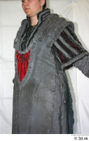  Photos Medieval Woman in grey dress 1 grey dress historical Clothing upper body 0007.jpg